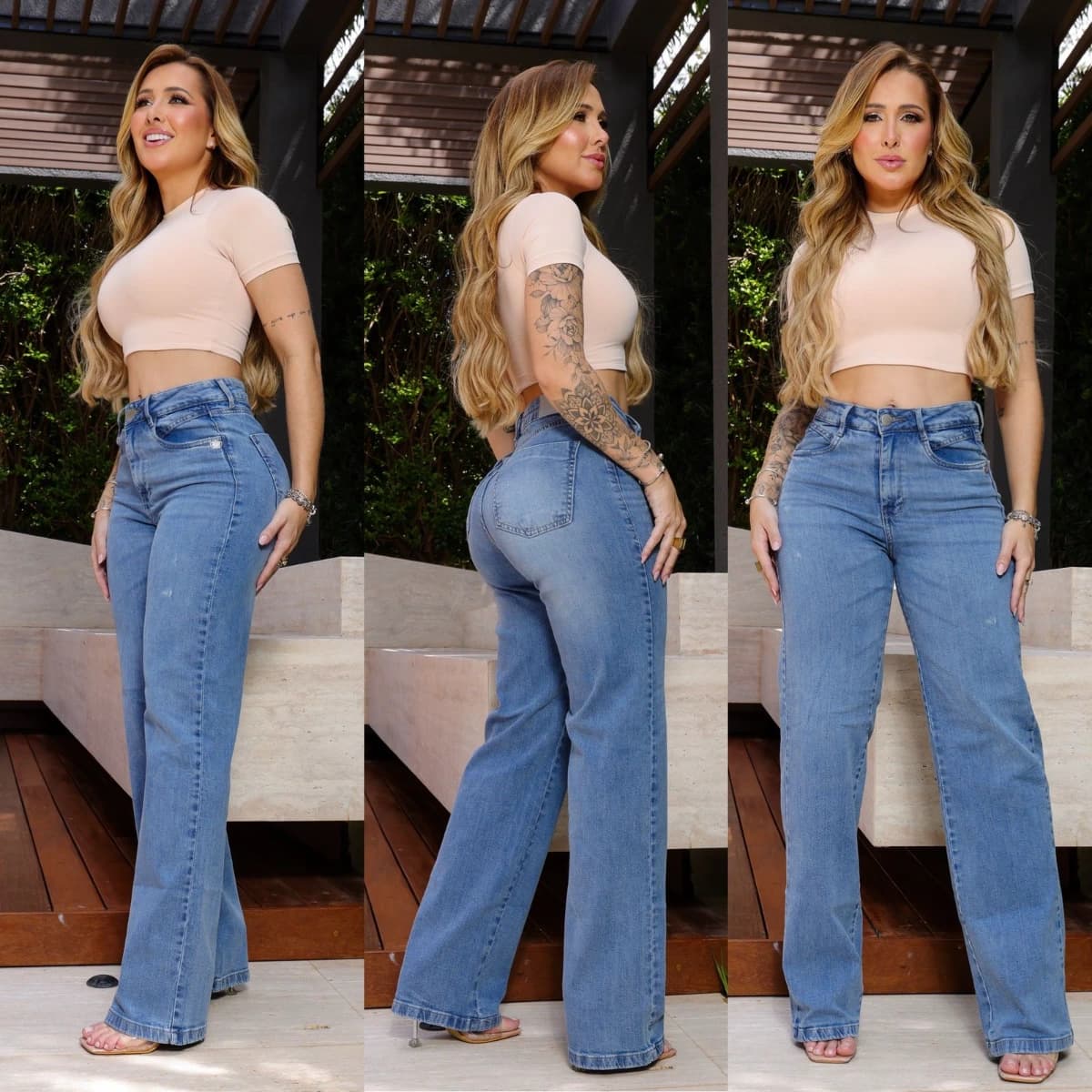 CALÇA WIDE LEG (COM ELASTANO)