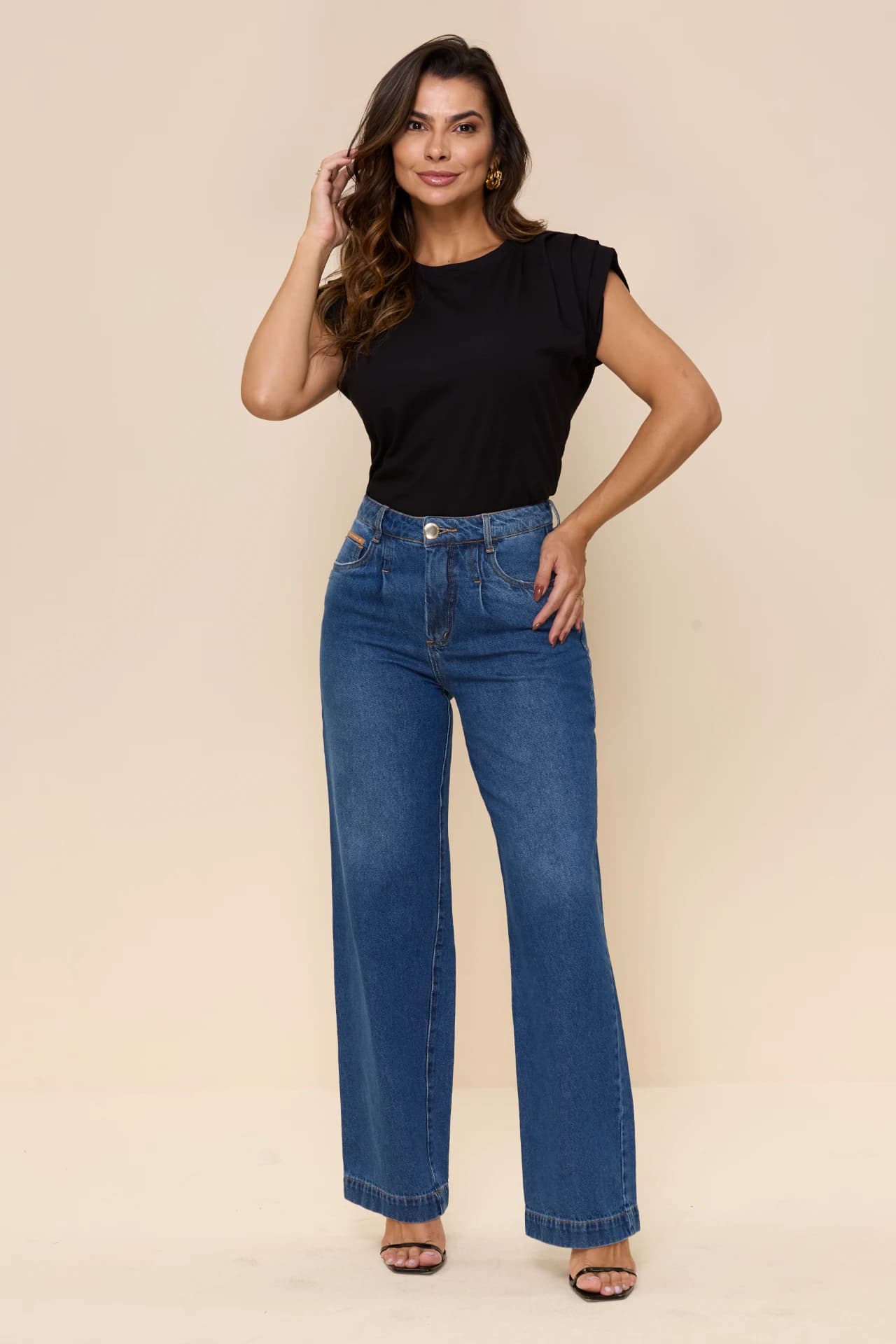 CALCA WIDE LEG COM PREGA 2